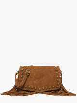 Cross Body Tas Velvet Leder Milano Bruin velvet VE241115